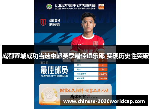 成都蓉城成功当选中超赛季最佳俱乐部 实现历史性突破